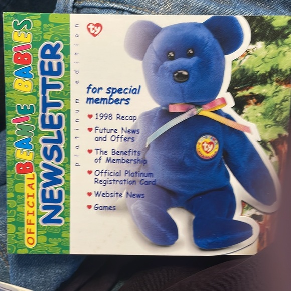 Ty beanie baby platinum membership certificate 1999 clubby ii beanie babies - Picture 2 of 12